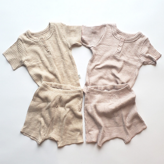 Baby Modal Ribbed Bodysuit & Shorts