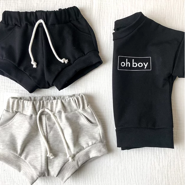 Kids Pocket Shorts  |  Black or Grey
