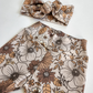 Retro Flowers Headband Bow
