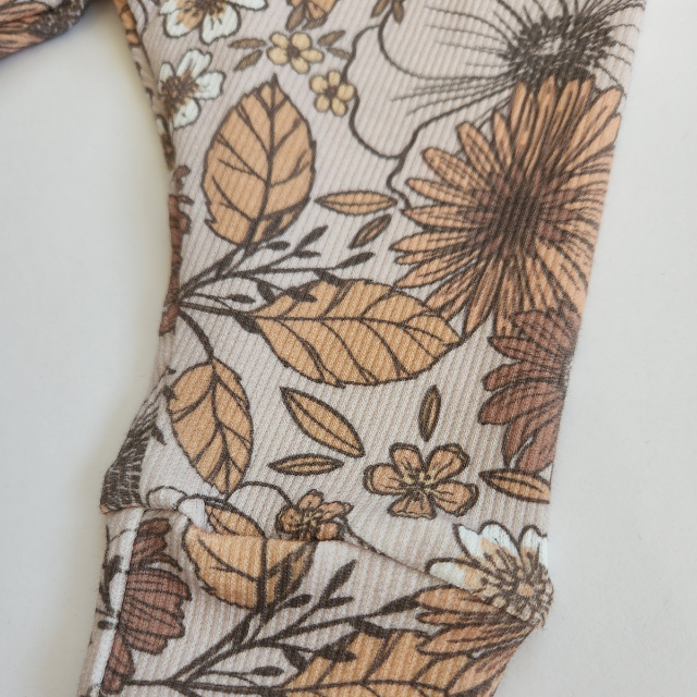 Ribbed Jersey Retro Flower Leggings  |  0-3mo - 3T