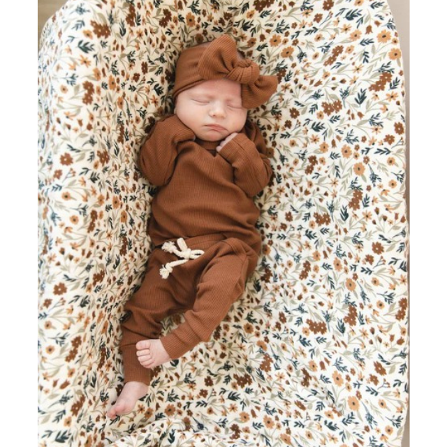 Rust Organic Cotton Ribbed Pocket Set  |  0/3, 3/6, 6/12