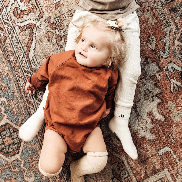 Organic Cotton Bubble Romper  |  Terracotta