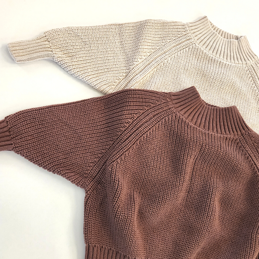 Mock Neck Knit Pullover  |  Chunky Knit Sweater