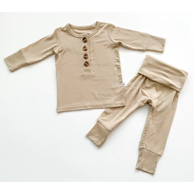 Two-Piece Lounge Set - Tan  |  6/12 mo