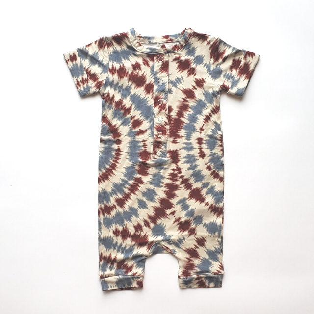 Bamboo Infant/Toddler Shortie Romper  |  Americana Tie Dye