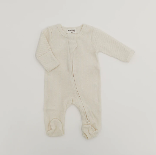 Waffle Zippered Sleeper  |  Footie Sleeper